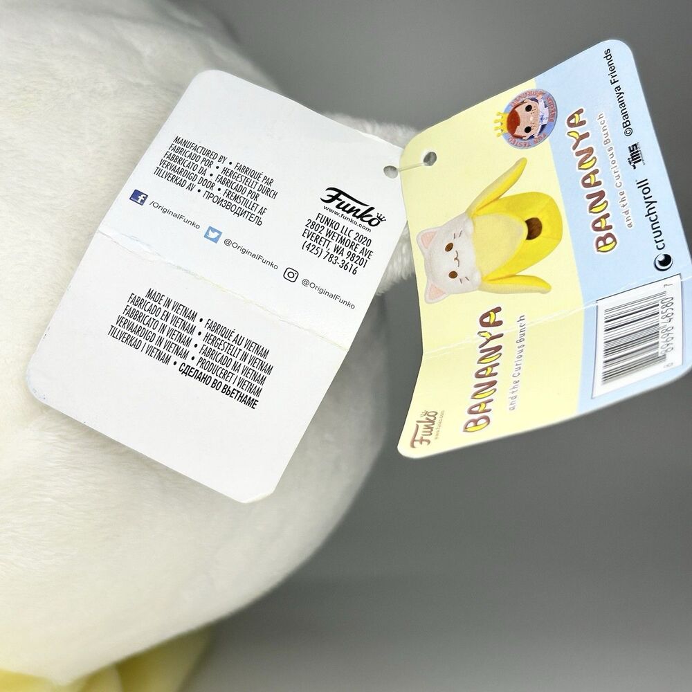 NEW - Funko BANANYA Plush - Gamestop Exclusive - Banana White Cat Large 16” - Picture 12 of 15